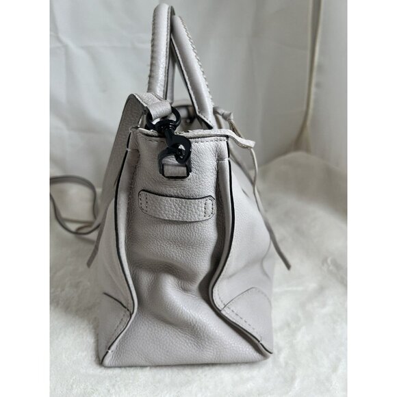 Rebecca Minkoff Soft Leather Satchel Handbag Braided Handles /Adjustable Strap - Picture 4 of 7